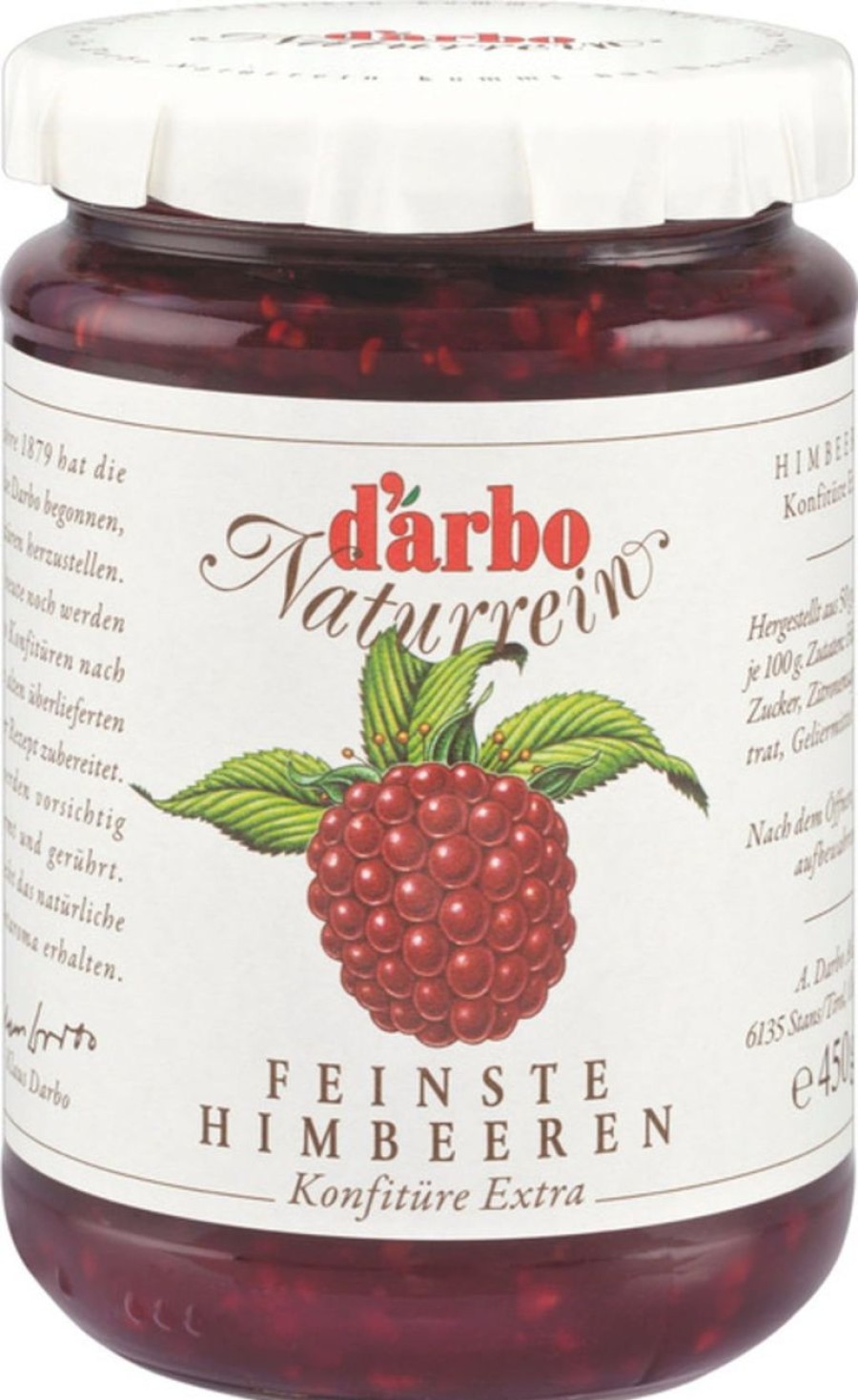 Darbo Miele Confetture E Spalmabili Dolci | Naturrein - Confettura Extra Di Lamponi, 450 G