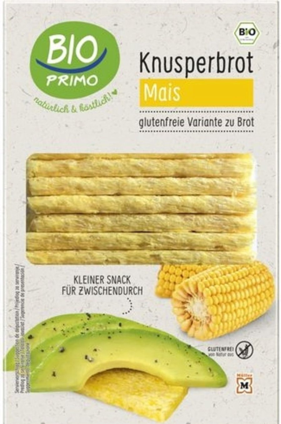 BIO PRIMO Pane E Prodotti Da Forno | Cracker Di Mais Bio, 130 G