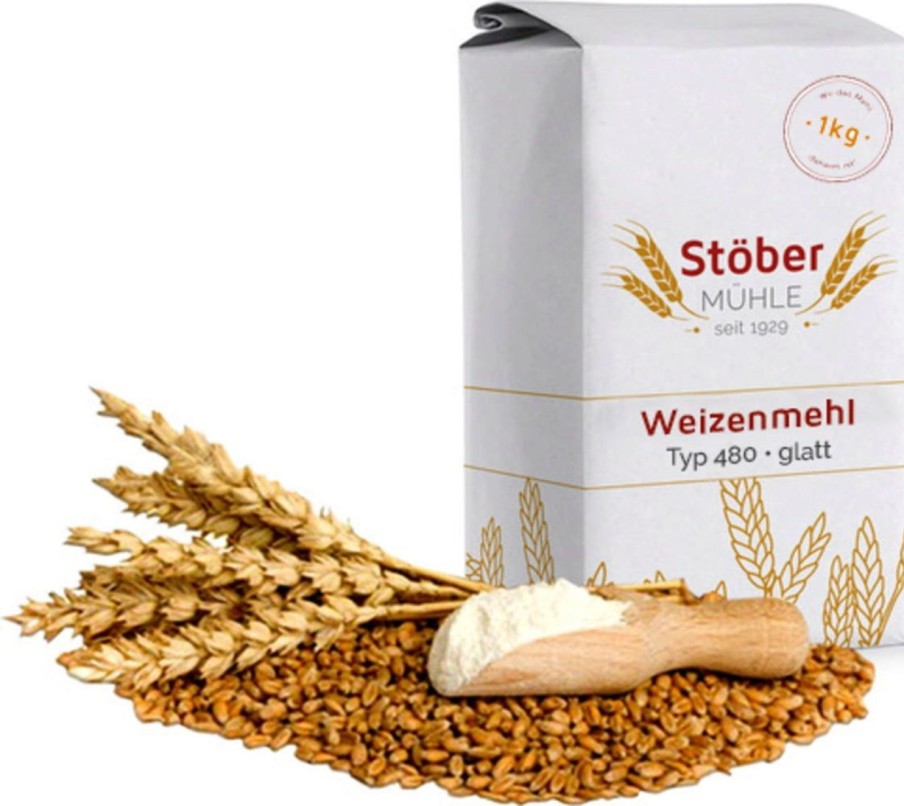 Stöber Mühle Farine E Ingredienti Per Prodotti Da Forno | Farina Di Grano 480 - Fine, 1 Kg