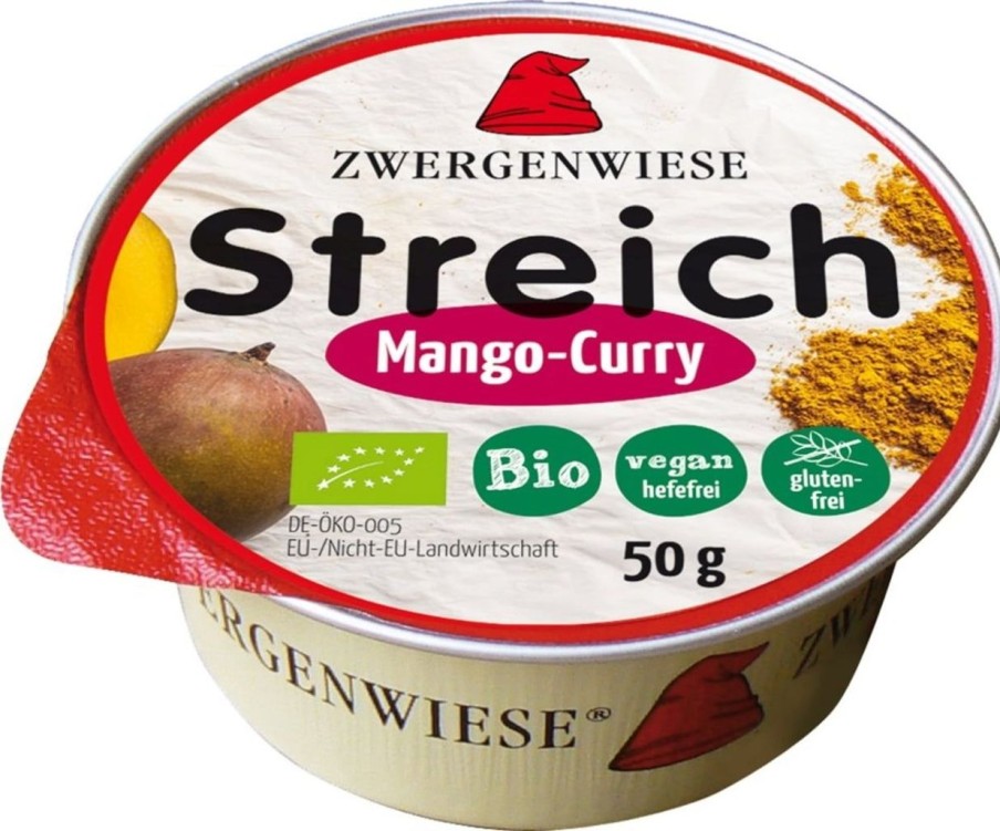 Zwergenwiese Pate E Spalmabili | Mini Spalmabile Bio - Curry E Mango, 50 G