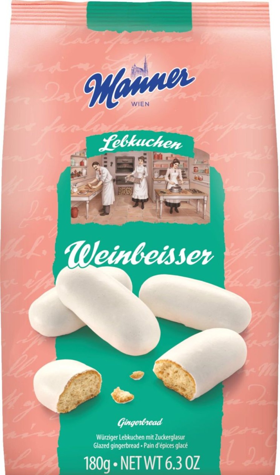 Manner Torte E Biscotti | Biscotti Di Pan Di Zenzero Weinbeisser, 180 G