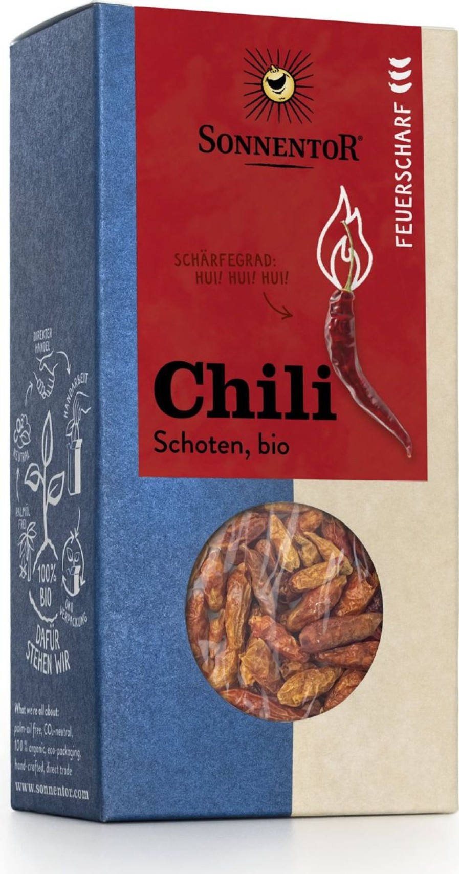 Sonnentor Peperoncino | Peperoncino Piccante, Intero (25 G)