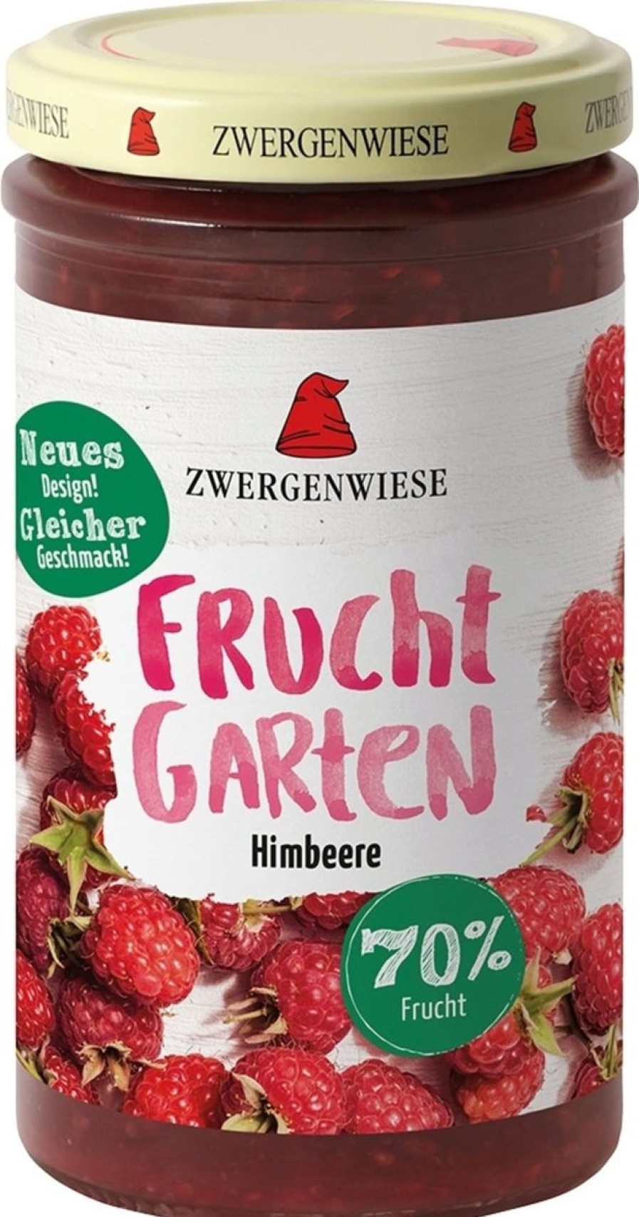 Zwergenwiese Miele Confetture E Spalmabili Dolci | Fruchtgarten Bio - Lampone, 225 G