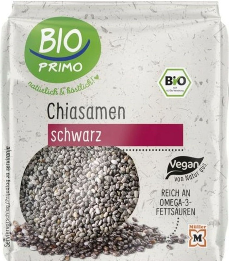 BIO PRIMO Frutta A Guscio E Semi | Semi Di Chia Neri Bio, 200 G
