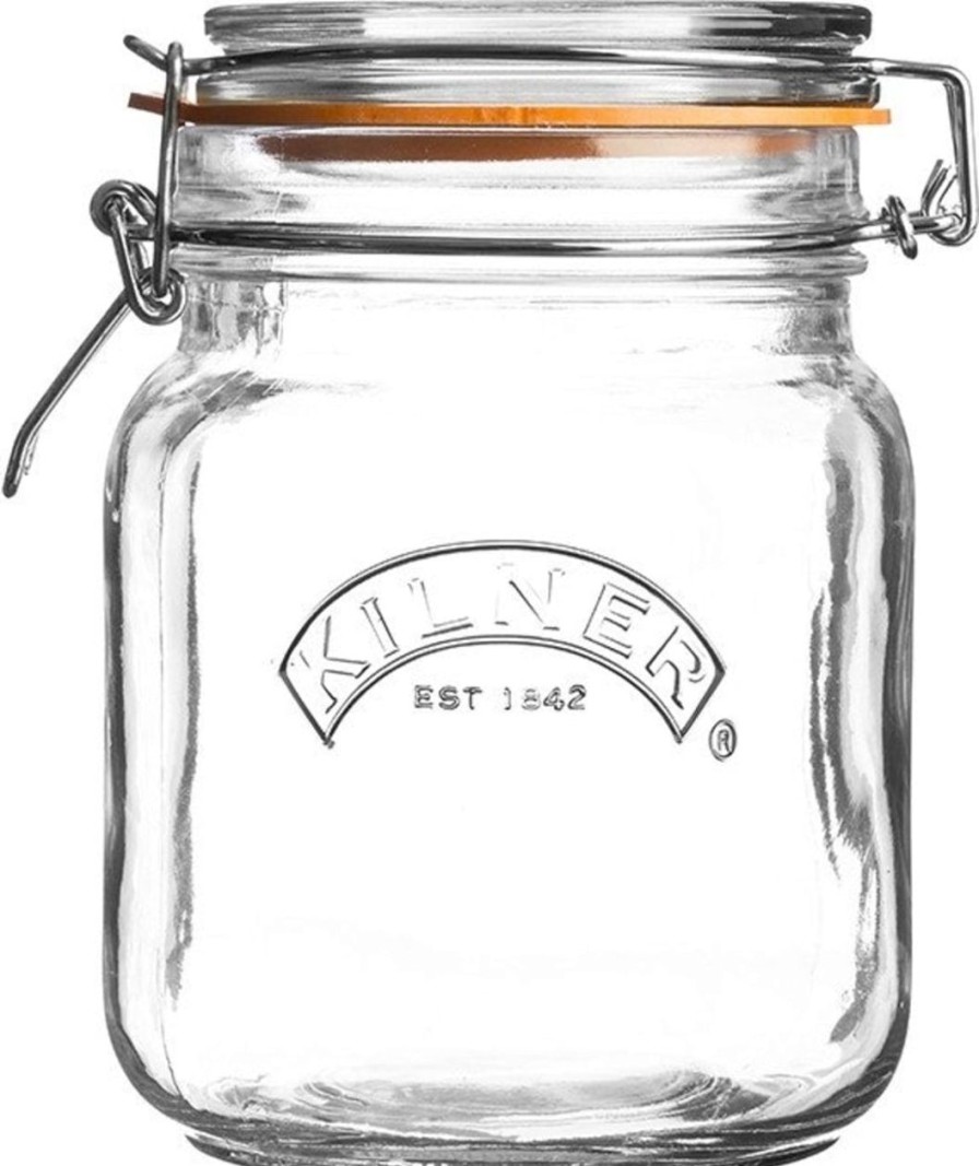 Kilner Contenitori E Barattoli | Vasetto Per Conserve A Base Quadrata, 1 Litro