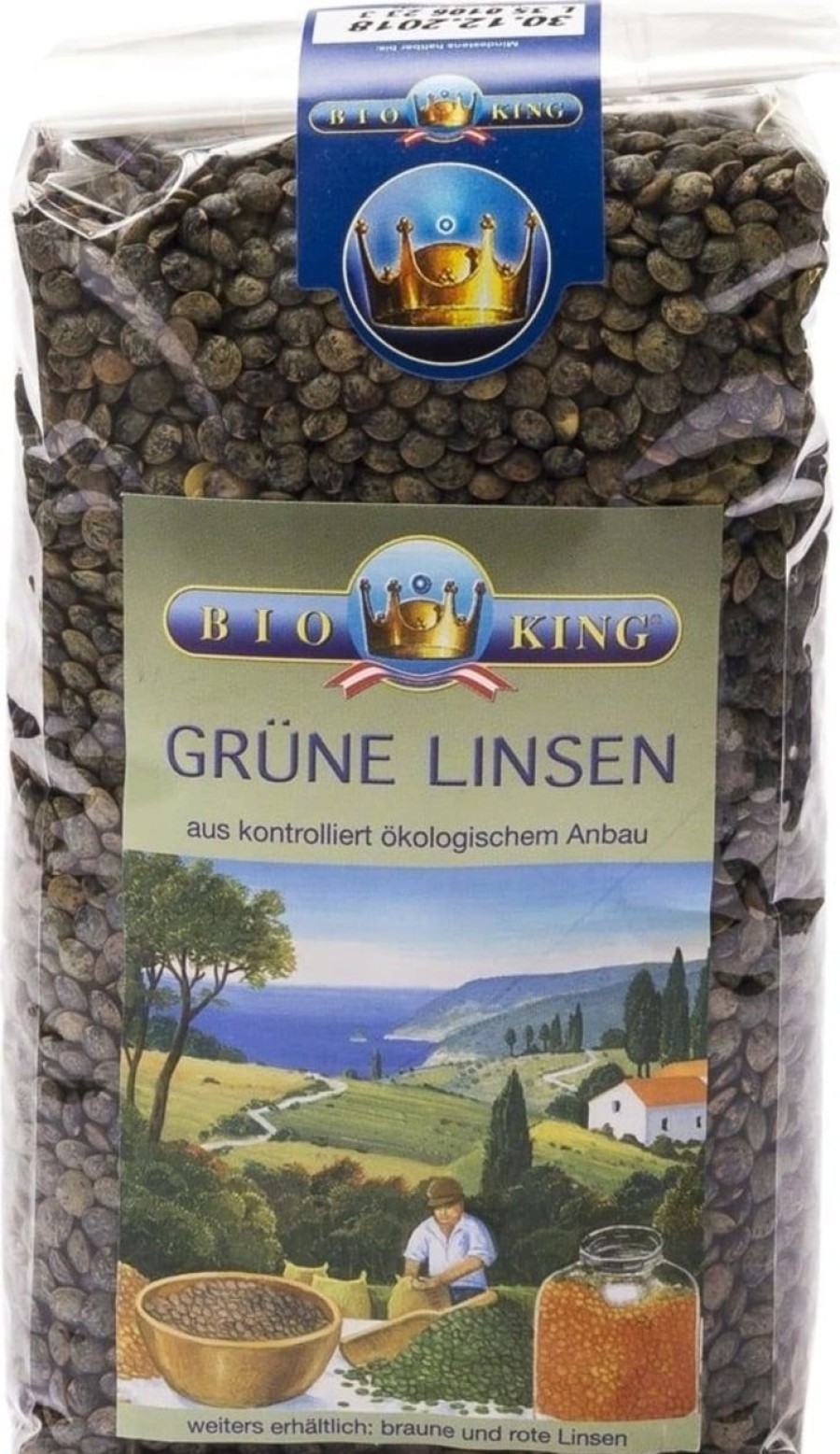 BioKing Legumi | Lenticchie Verdi Bio, 500 G