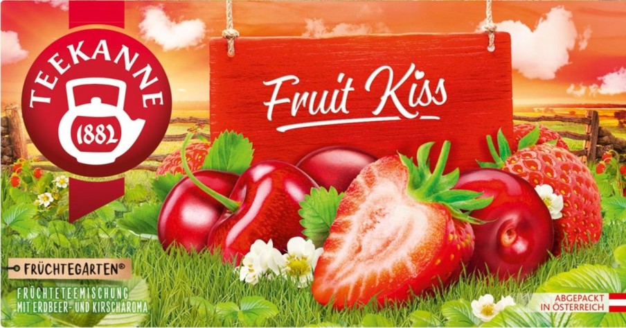 TEEKANNE Te E Tisane | Fruchtegarten - Fruit Kiss, 20 Bustine A Doppia Camera (60 G)