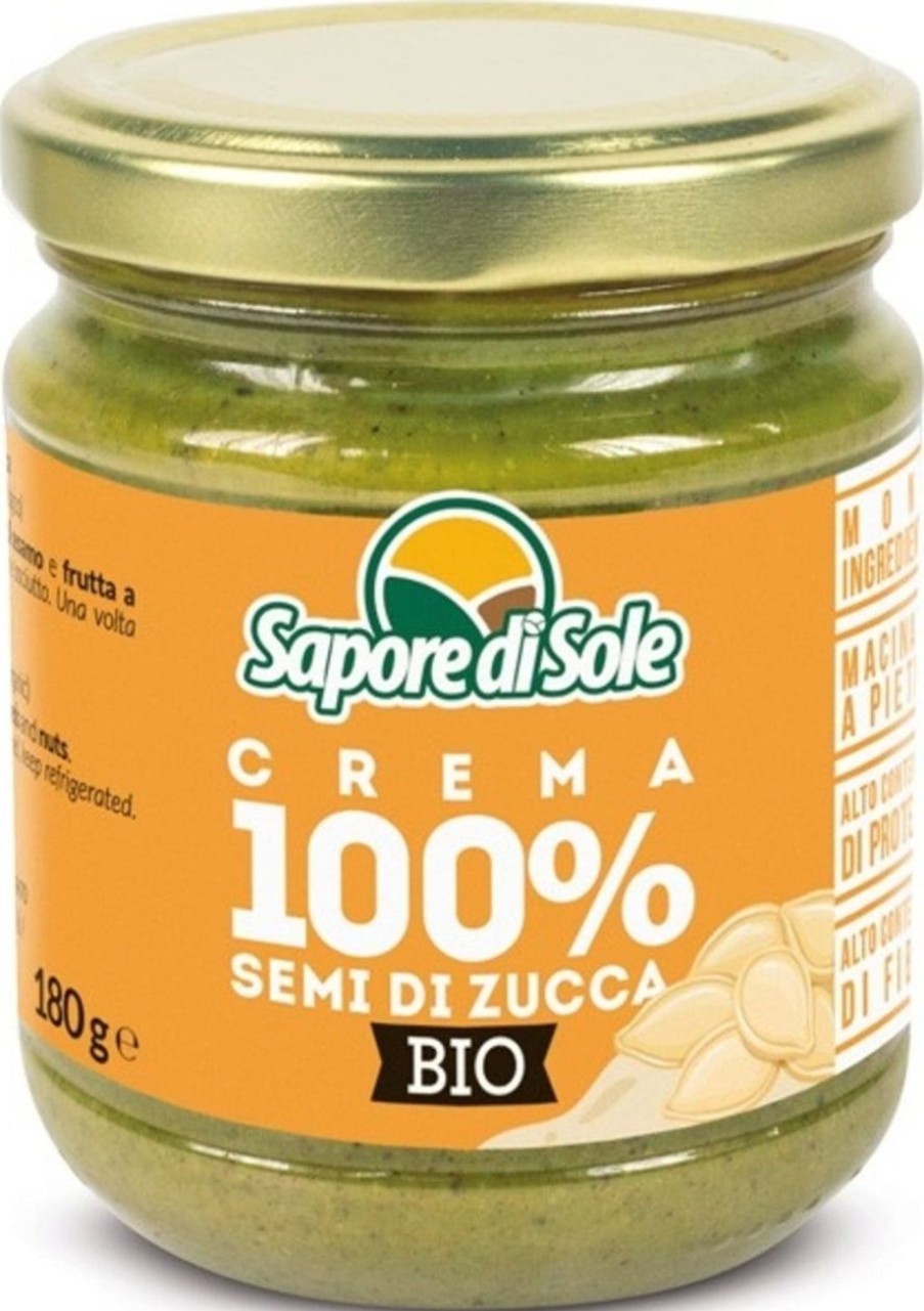 Sapore di Sole Miele Confetture E Spalmabili Dolci | Crema 100% Semi Di Zucca Bio, 180 G