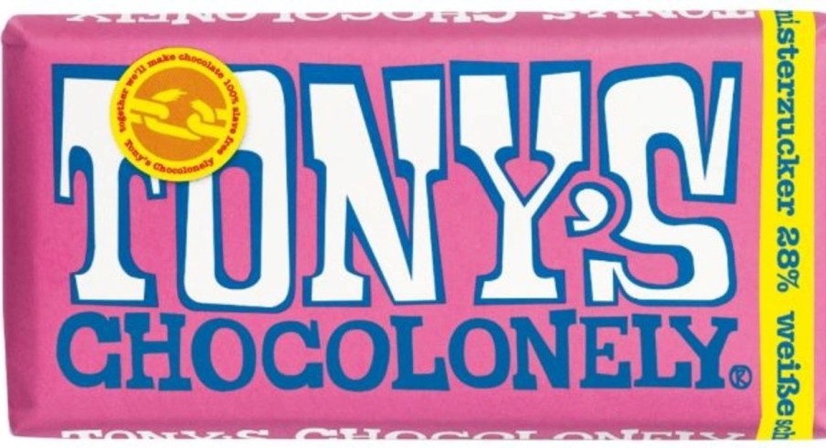Tony's Chocolonely Cioccolato | White Raspberry Popping Candy 28%, 180 G