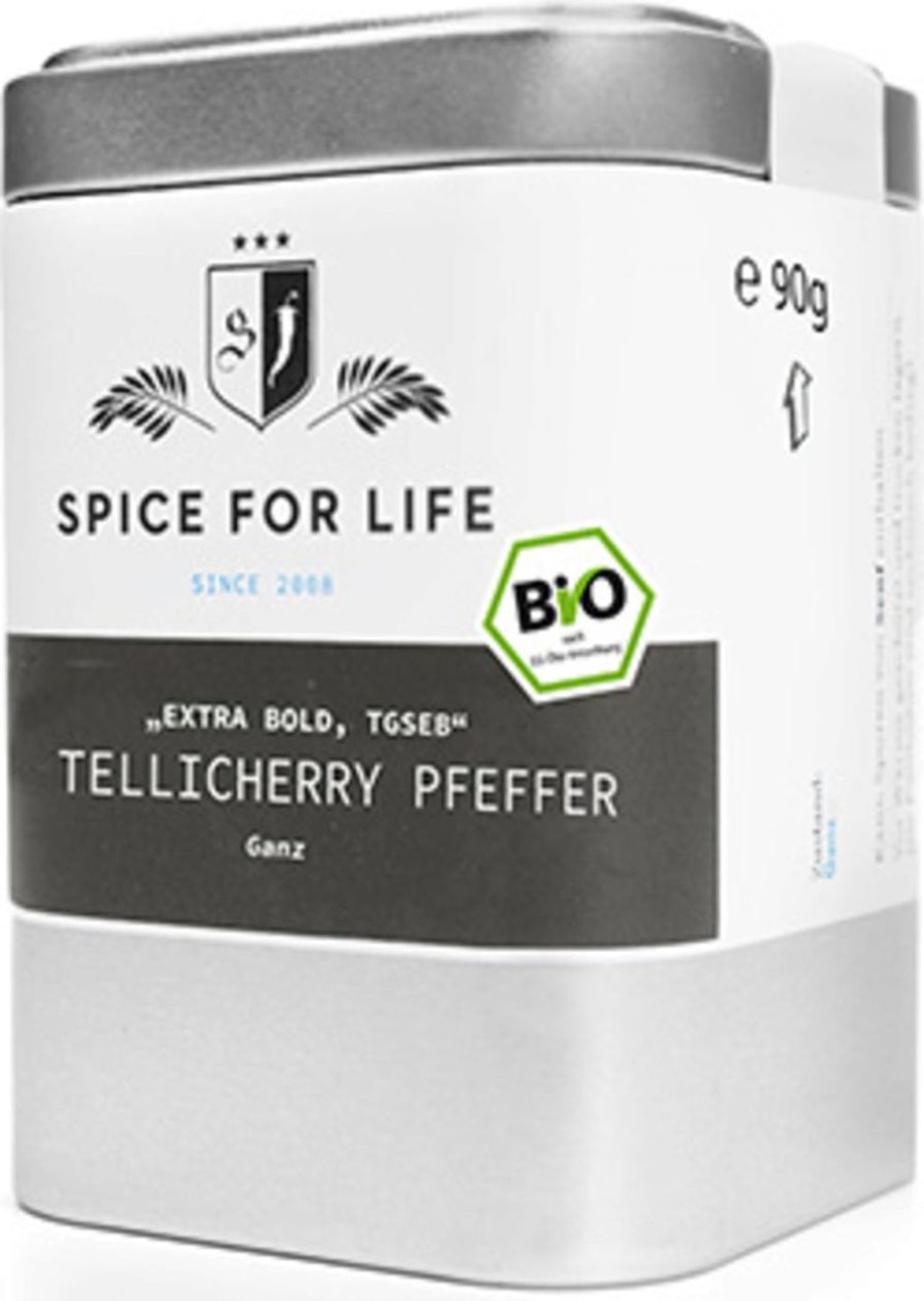 Spice for Life Pepe | Pepe Tellicherry Bio - Intero - Extra Bold, Tgseb, 90 G