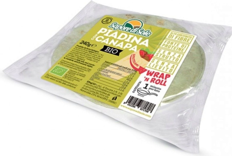 Sapore di Sole Pane E Prodotti Da Forno | Piadina Con Canapa Bio, 240 G