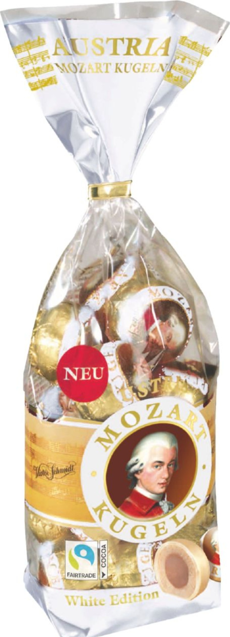 Austria Mozartkugeln Cioccolatini E Specialita Al Cioccolato | Palle Di Mozart - Cioccolato Bianco, 231 G