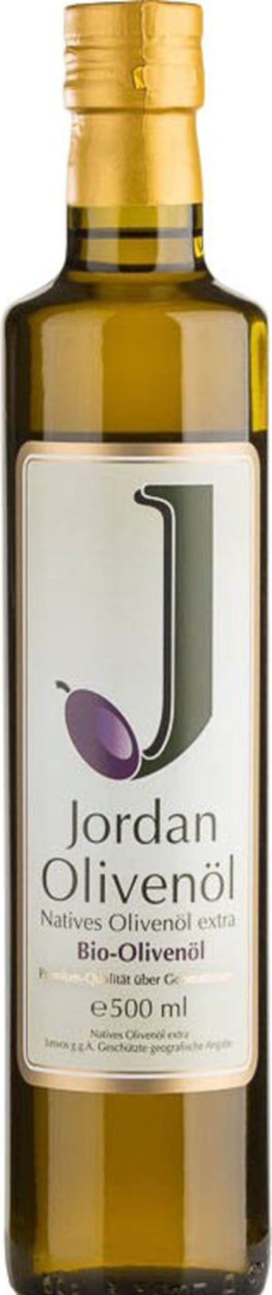 Jordan Olivenöl Olio D'Oliva | Olio D'Oliva Biologico Extra Vergine, 500 Ml