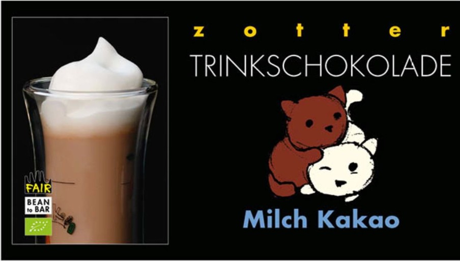 Zotter Schokolade Cacao E Cioccolata | Organic Drinking Chocolate Milk Cocoa, 110 G