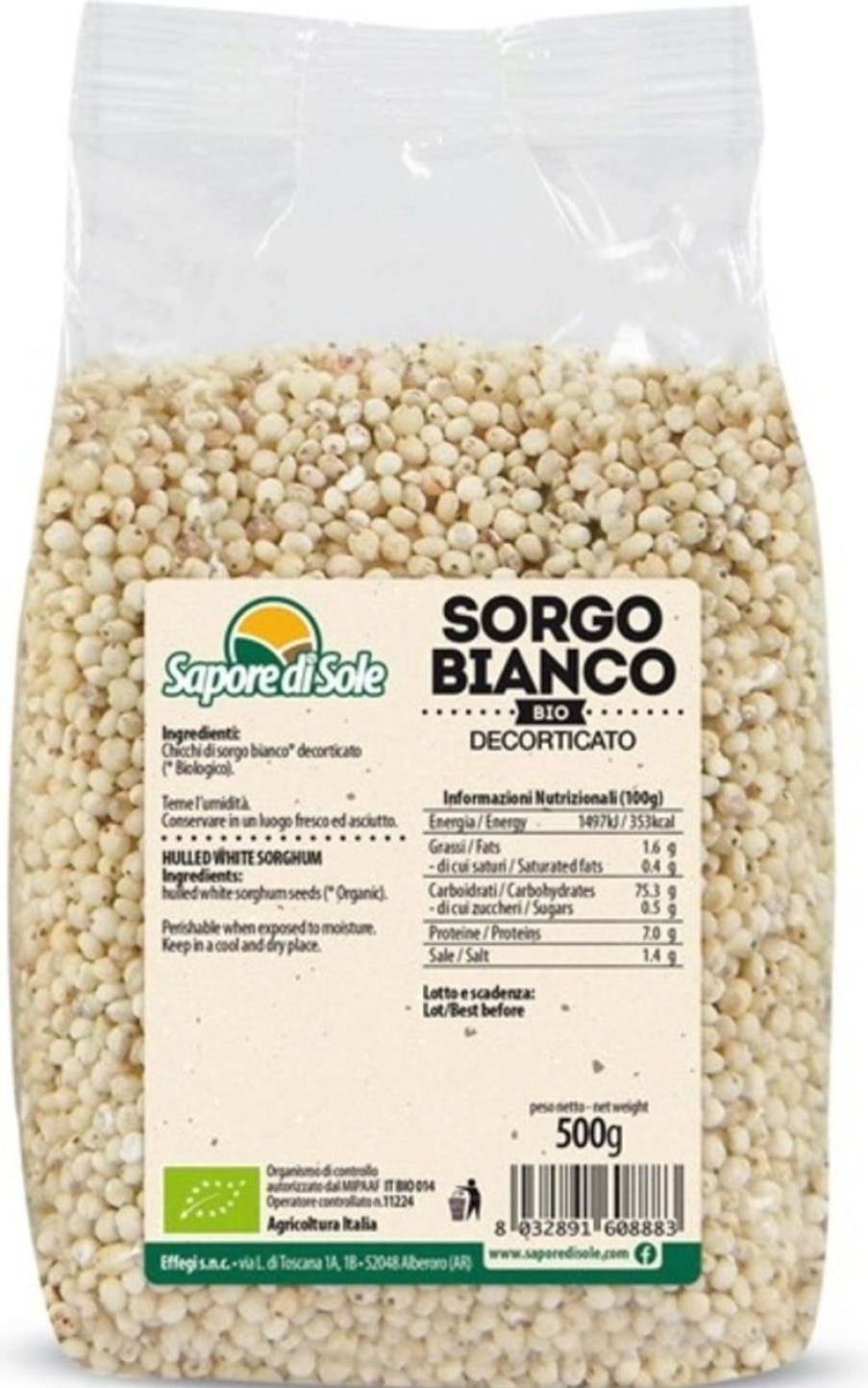 Sapore di Sole Bulgur Quinoa E Altro | Sorgo Bianco Bio, 400 G