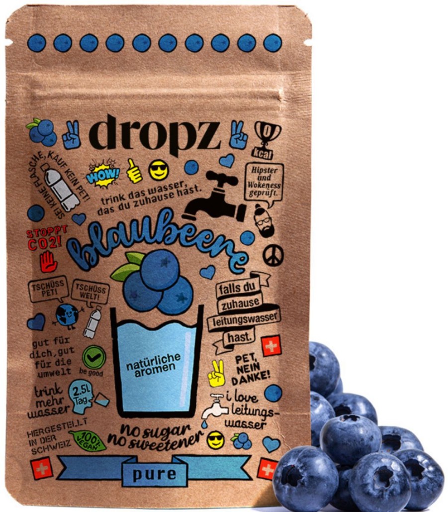 dropz Bevande In Polvere E Microdrink | Microdrink Pure - Mirtillo, Mirtillo (20 Pezzi)