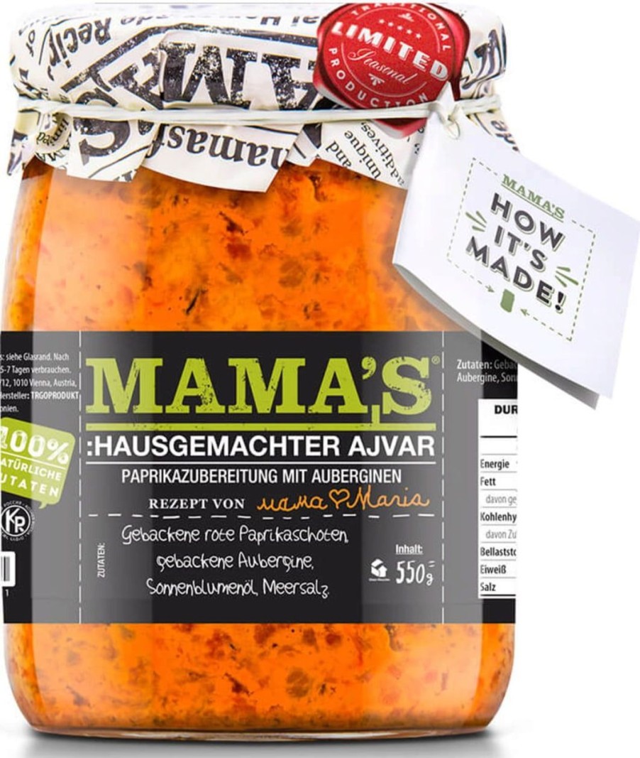 MAMA's Salse E Pesti | Ajvar Mild, 550 G