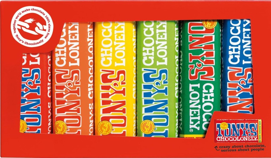 Tony's Chocolonely Cioccolato | Rainbow Pack - Barrette, 285 G
