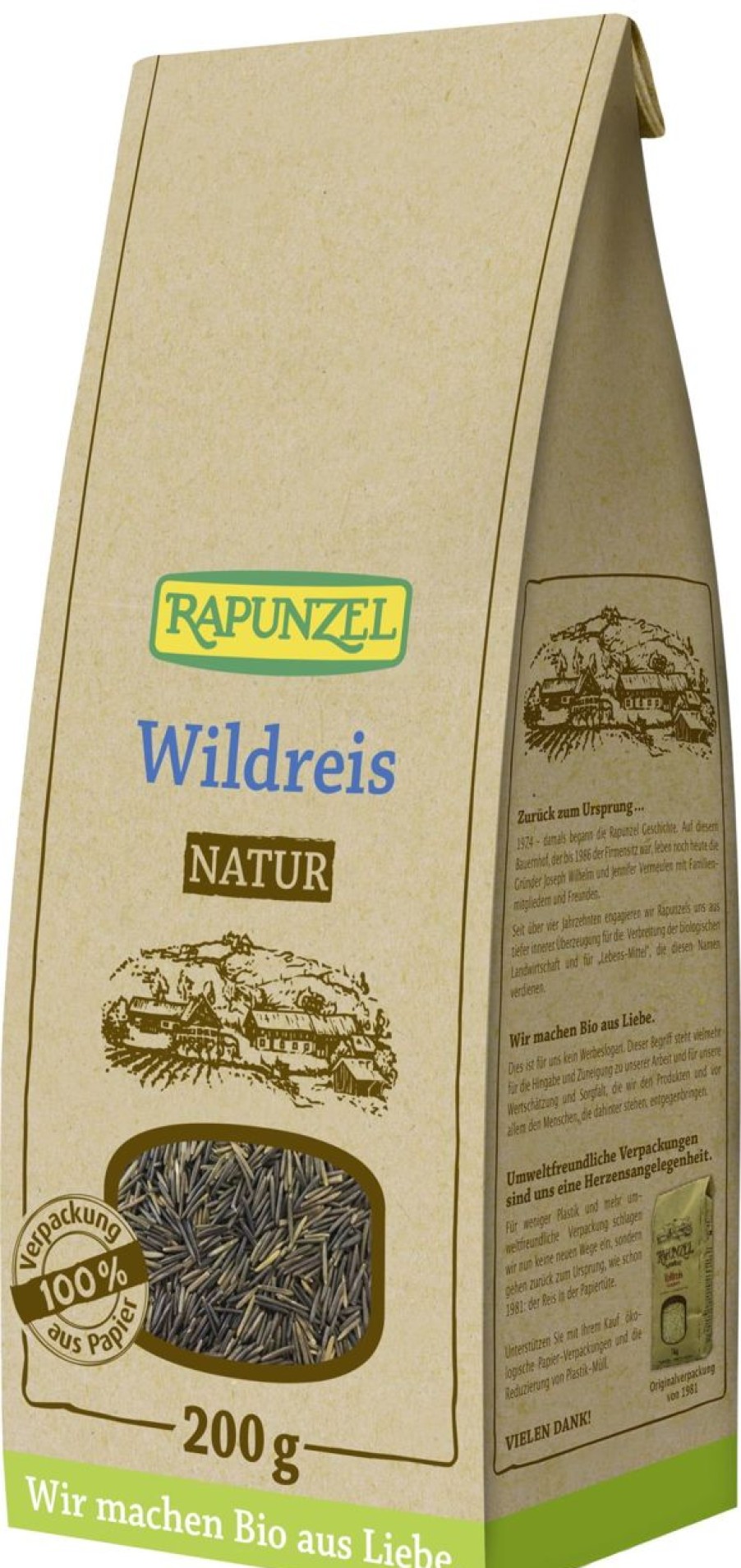 Rapunzel Riso E Risotti | Riso Selvatico Bio - Naturale, 200 G