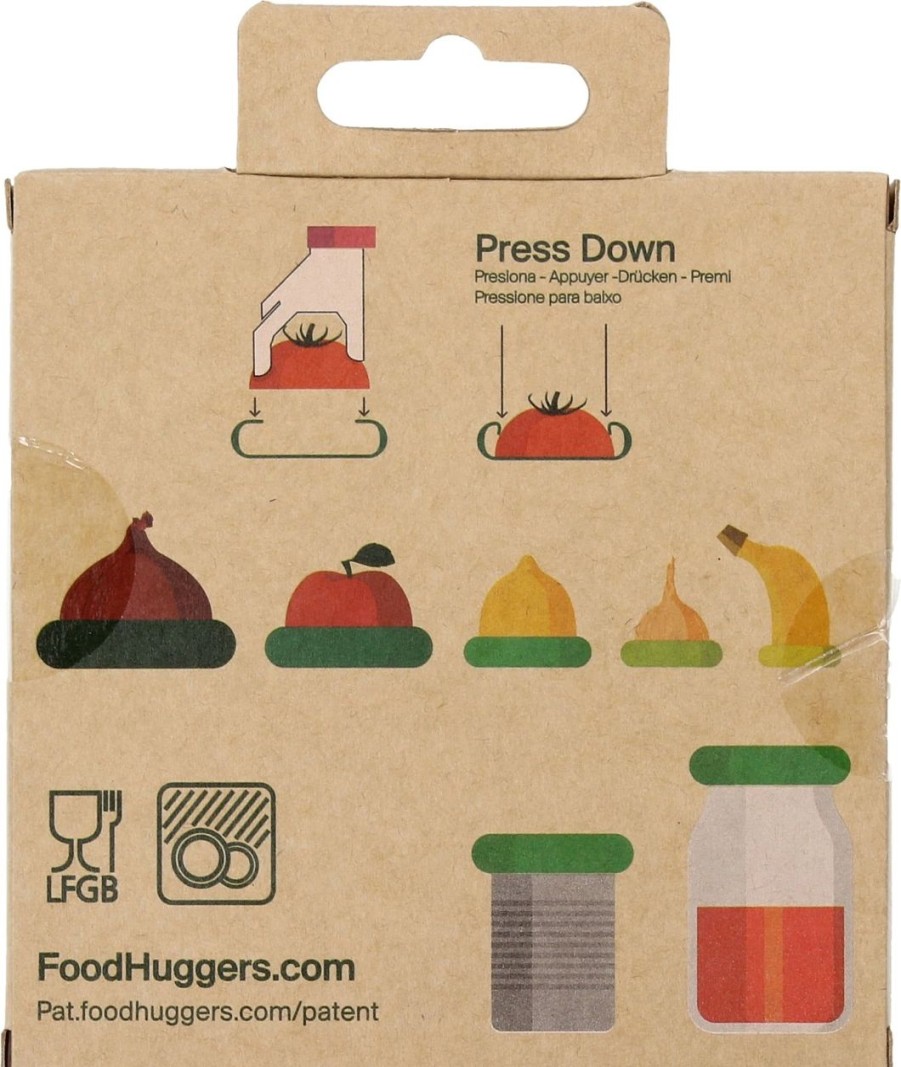 Food Huggers Contenitori E Barattoli | Set Di Coperchi In Silicone - Green