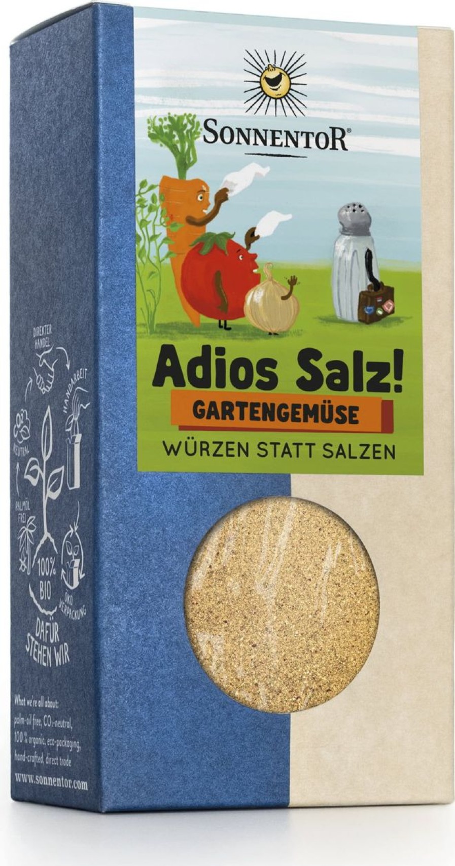 Sonnentor Mix Di Spezie | Addio Sale! Miscela Di Verdure Dell'Orto Bio, 55 G - Pacchetto