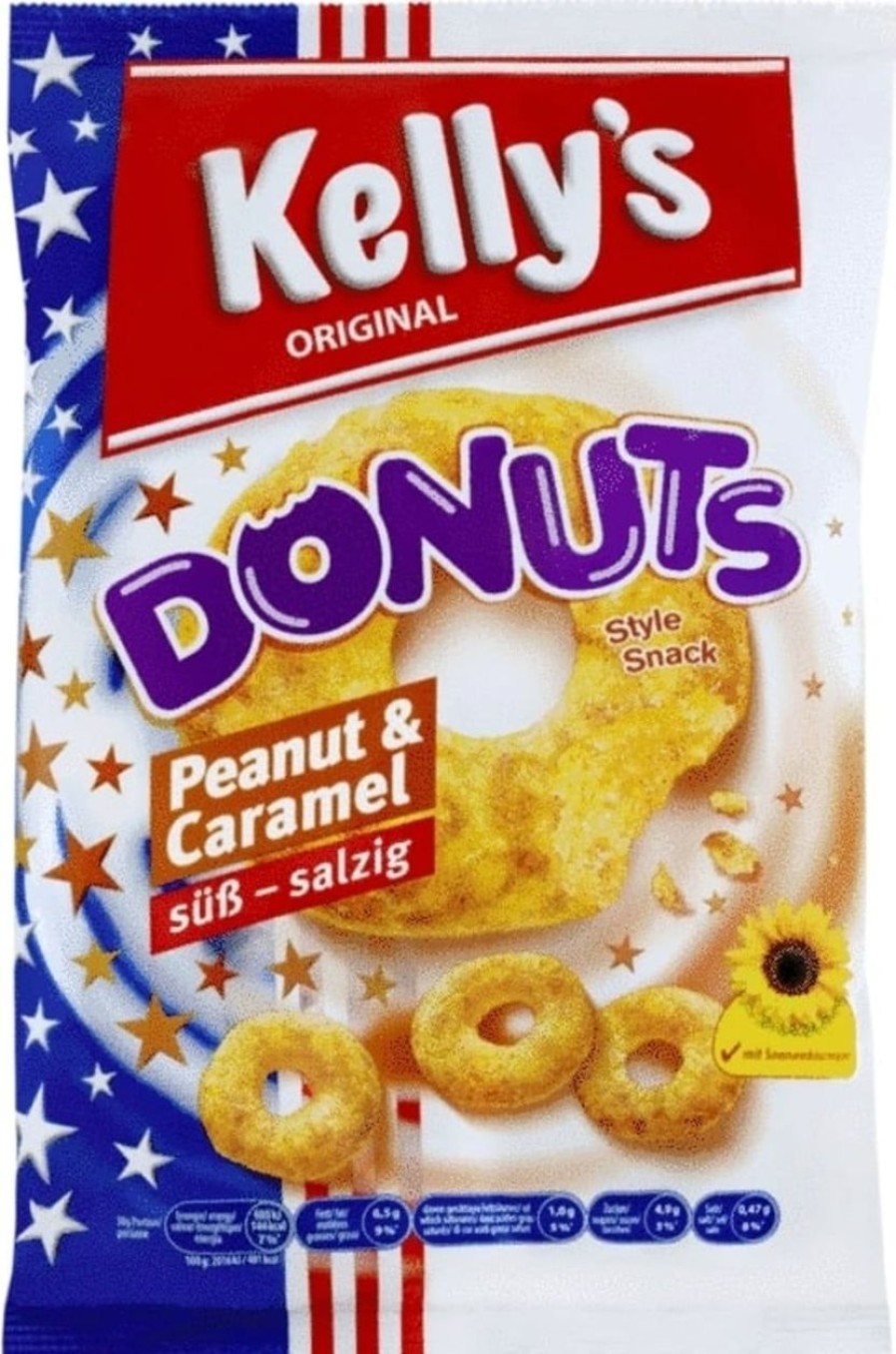 Kelly's Snack Salati | Donuts Peanut & Caramel, 100 G