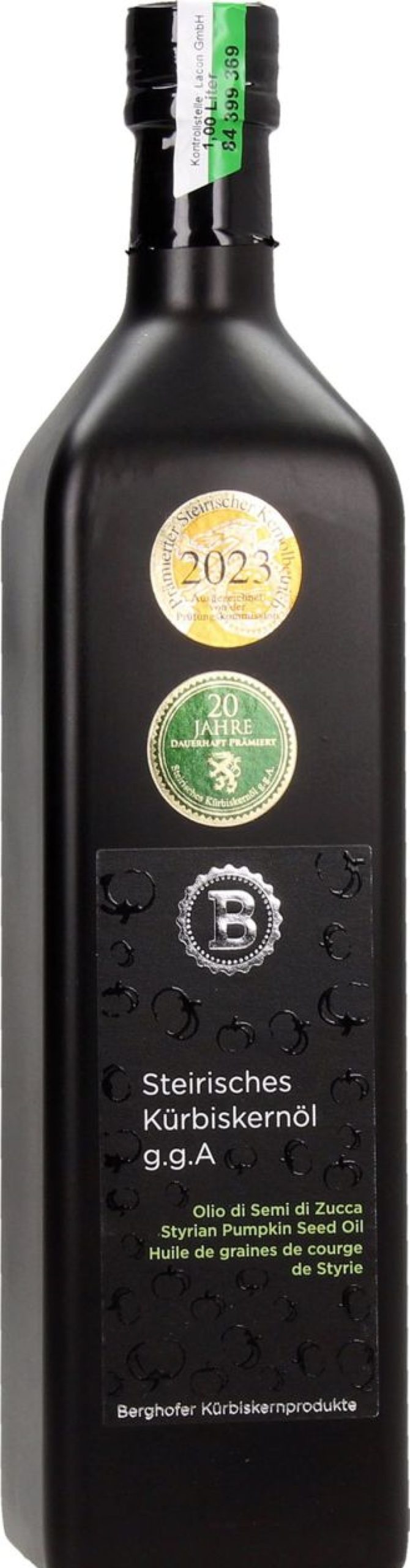 Berghofer Farmery Olio Di Semi Di Zucca | Olio Di Semi Di Zucca Stiriano, 1.000 Ml