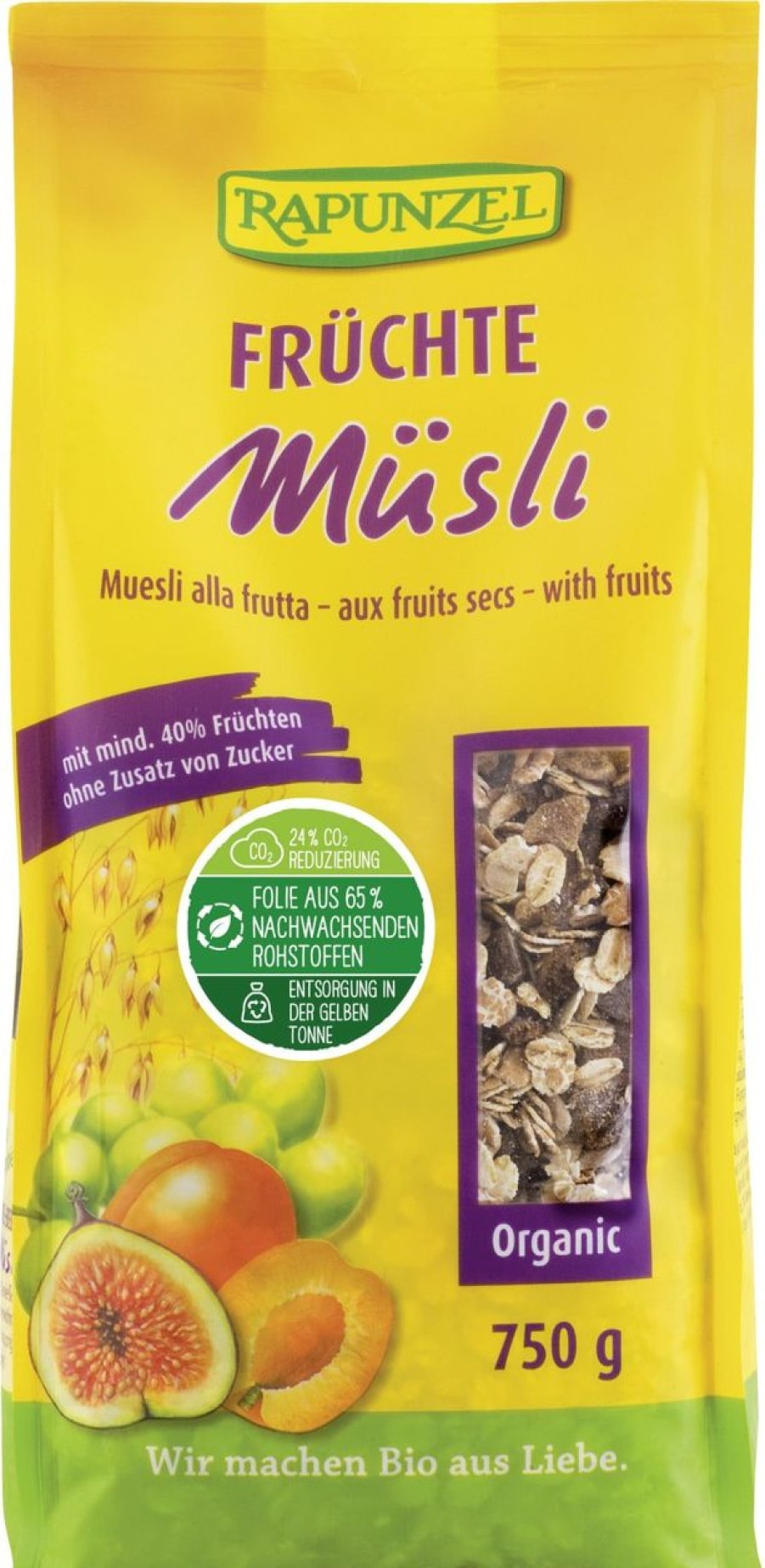 Rapunzel Muesli E Cereali | Muesli Alla Frutta Bio, 750 G