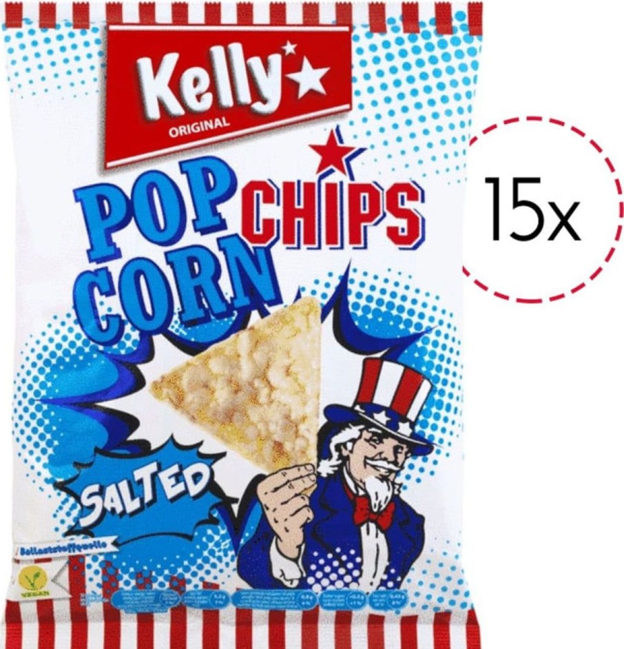 Kelly's Patatine | Popcorn Chips - Salate, 140 G