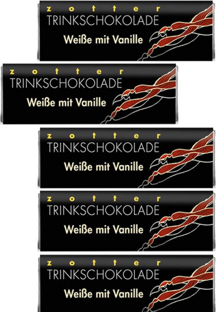 Zotter Schokolade Cacao E Cioccolata | Organic Drinking Chocolate White Vanilla, 110 G