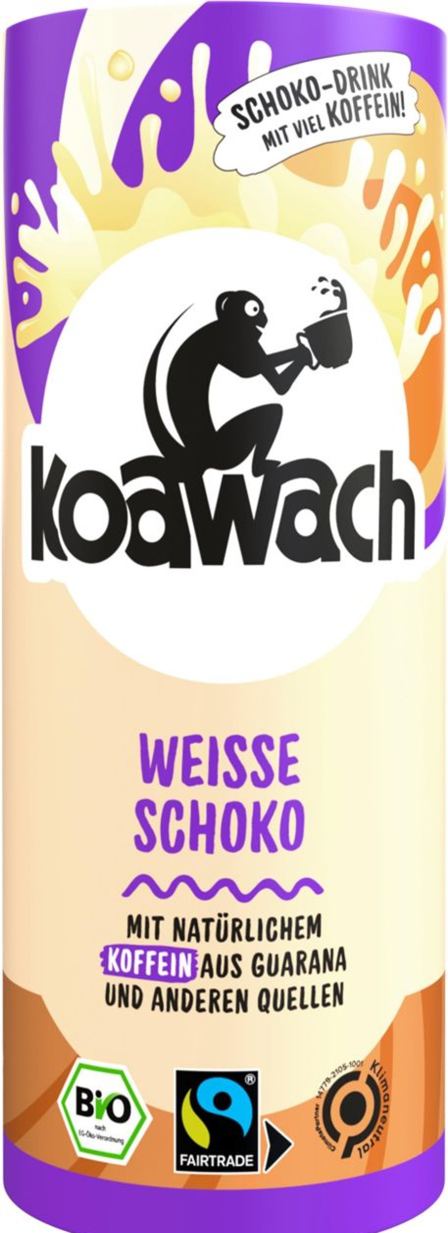 Koawach Caffe | Drink Bio Alla Caffeina - Cioccolato Bianco, 235 Ml (0,24 L)