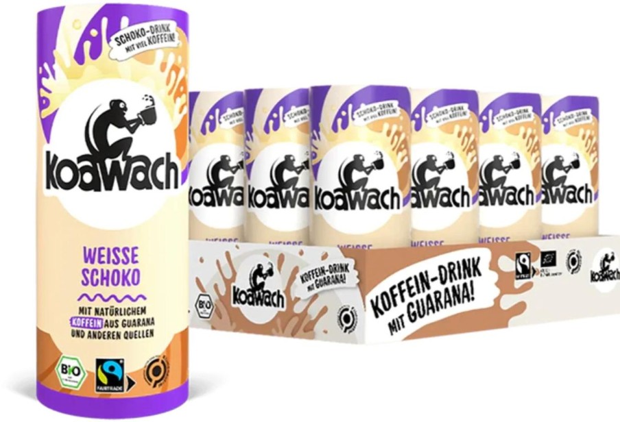 Koawach Caffe | Drink Bio Alla Caffeina - Cioccolato Bianco, 235 Ml (0,24 L)