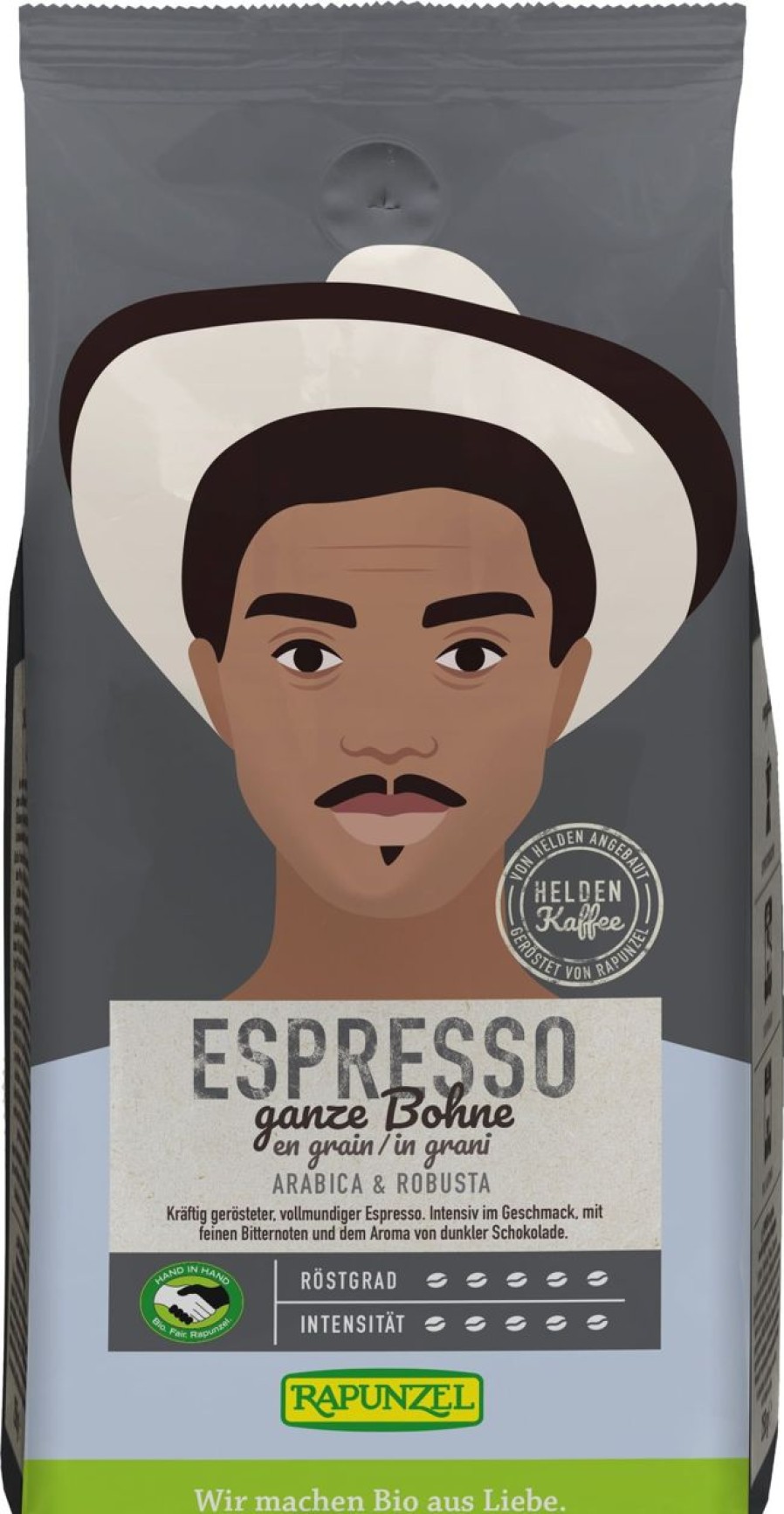 Rapunzel Caffe | Caffe Bio Degli Eroi - Espresso - In Grani, 250 G
