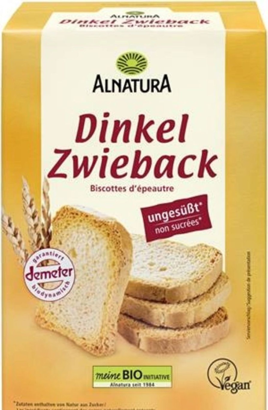 Alnatura Pane E Prodotti Da Forno | Fette Biscottate Di Farro Bio, 200 G