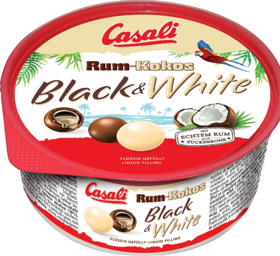 Casali Cioccolatini E Specialita Al Cioccolato | Rum-Kokos Black & White, 300 G