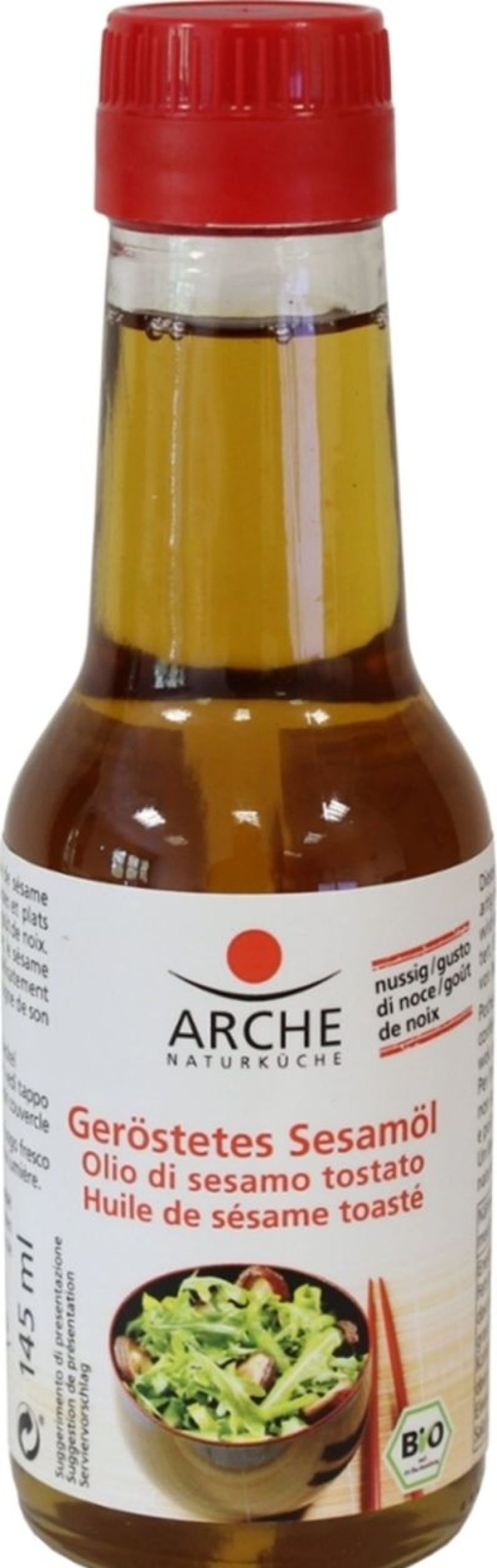 Arche Naturküche Olio Aromatizzato | Olio Di Sesamo Tostato Bio, 145 Ml