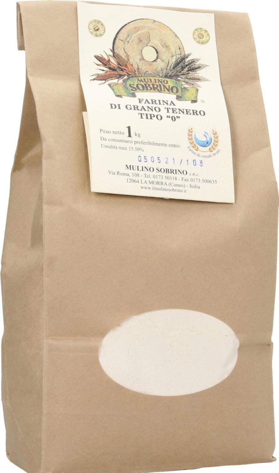 Mulino Sobrino Farine E Ingredienti Per Prodotti Da Forno | Farina Di Grano Tenero Tipo "0" Bio, 1 Kg