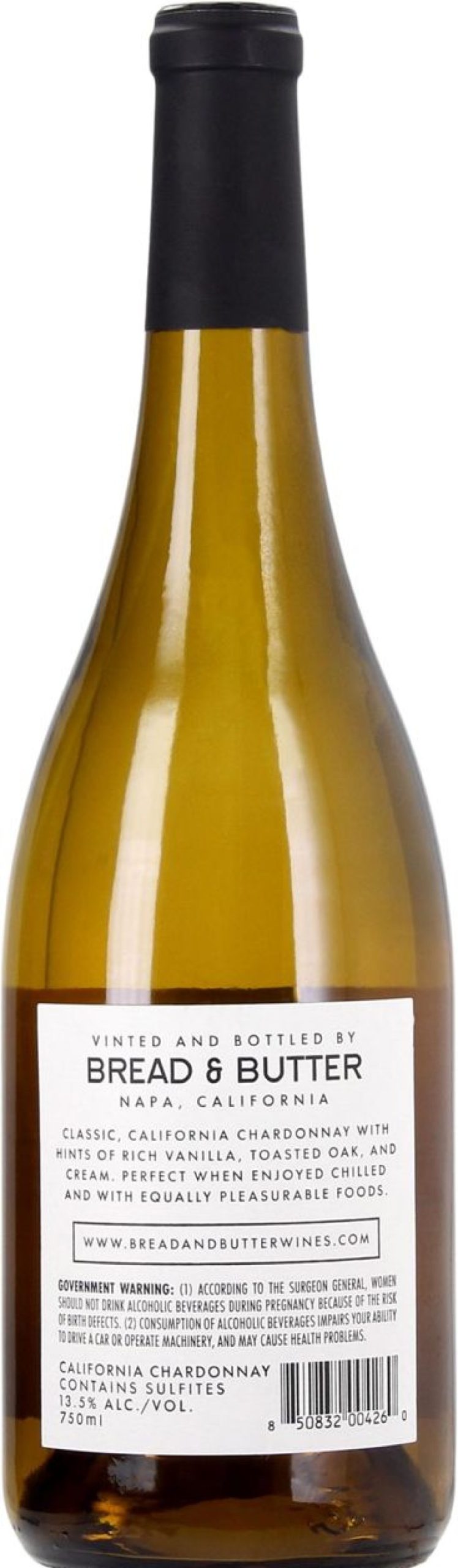 Bread & Butter Wines Bevande Alcoliche | California Chardonnay 2021, 0,75 L