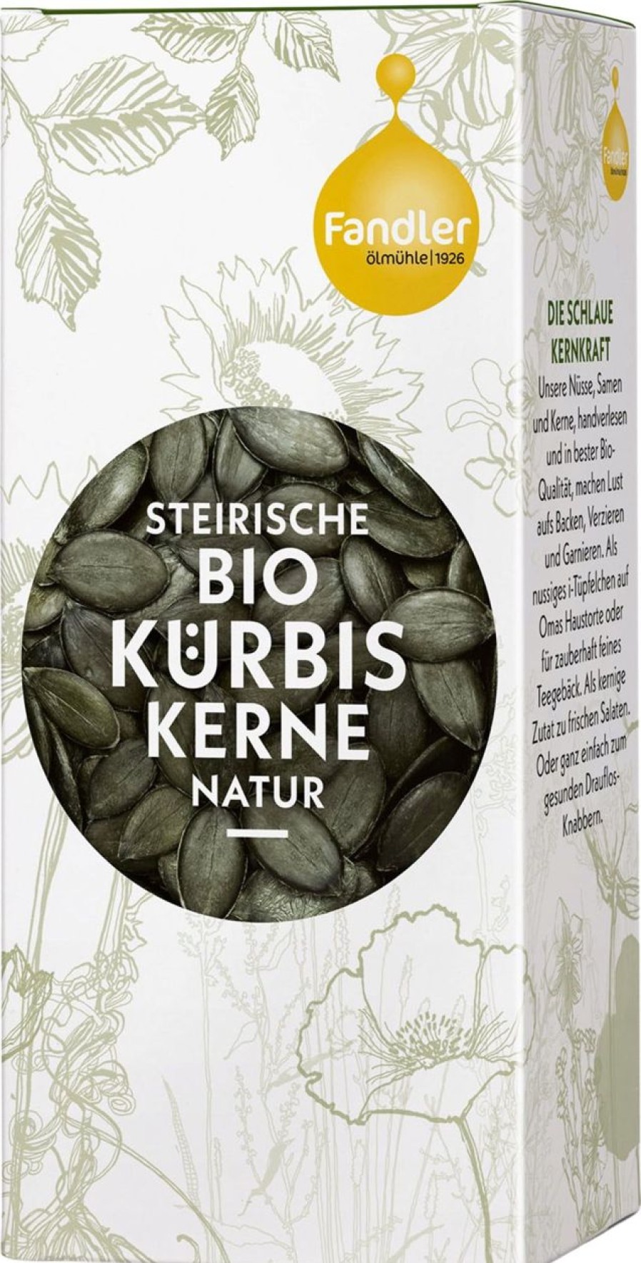 Ölmühle Fandler Frutta A Guscio E Semi | Semi Di Zucca Stiriani Bio - Naturali, 500 G