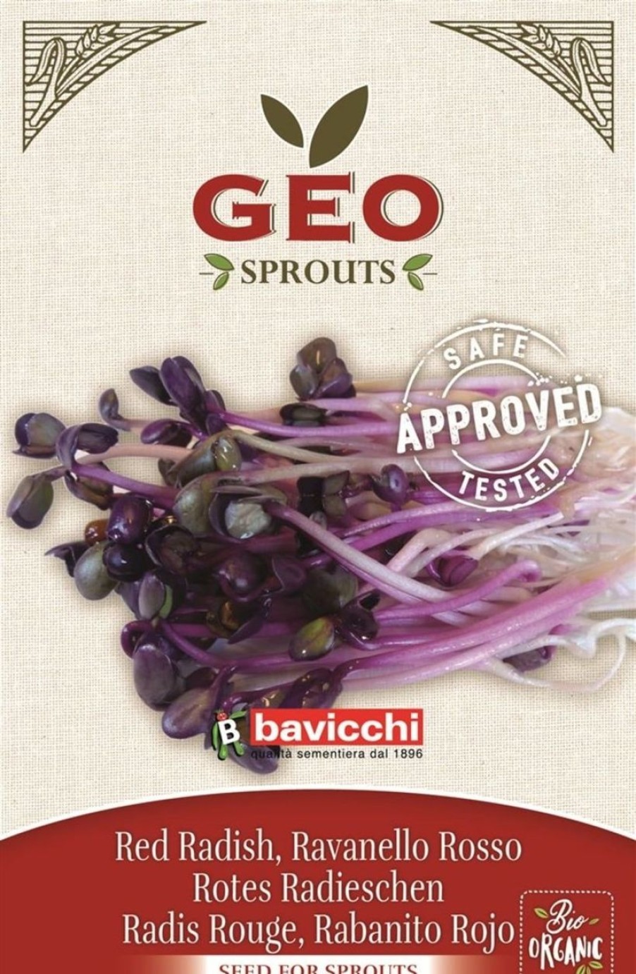 Bavicchi Germogli | Semi Per Germogli Di Ravanello Rosso Bio, 15 G