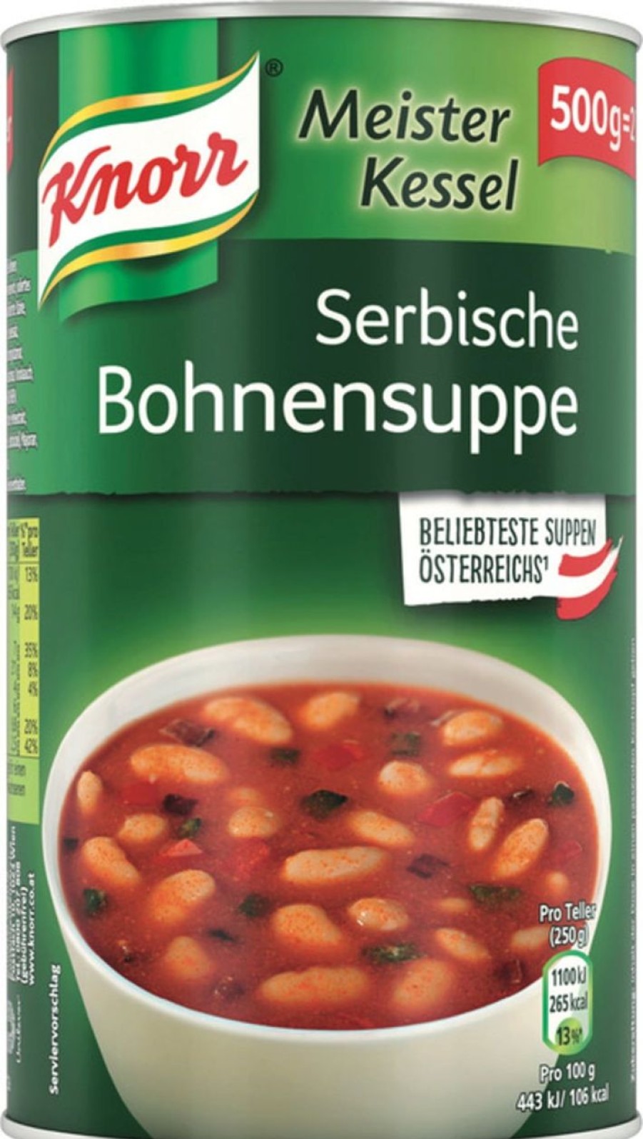 Knorr Piatti Pronti | Meister Kessel - Zuppa Di Fagioli Serba, 500 G
