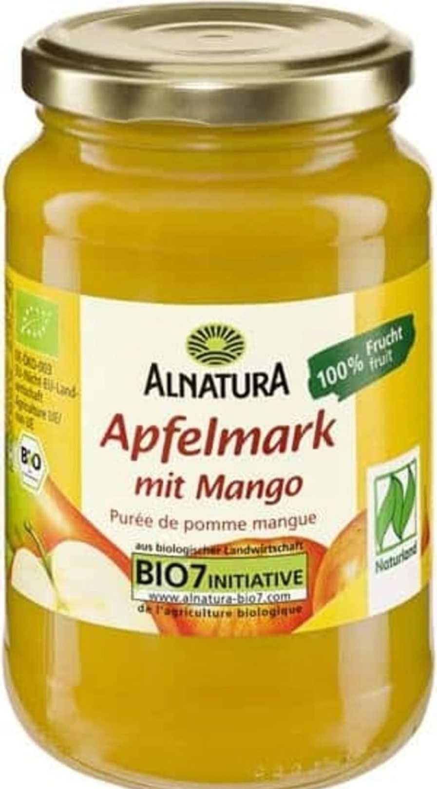 Alnatura Sottaceti E Conserve | Mousse Di Mele Con Mango Bio, 360 G