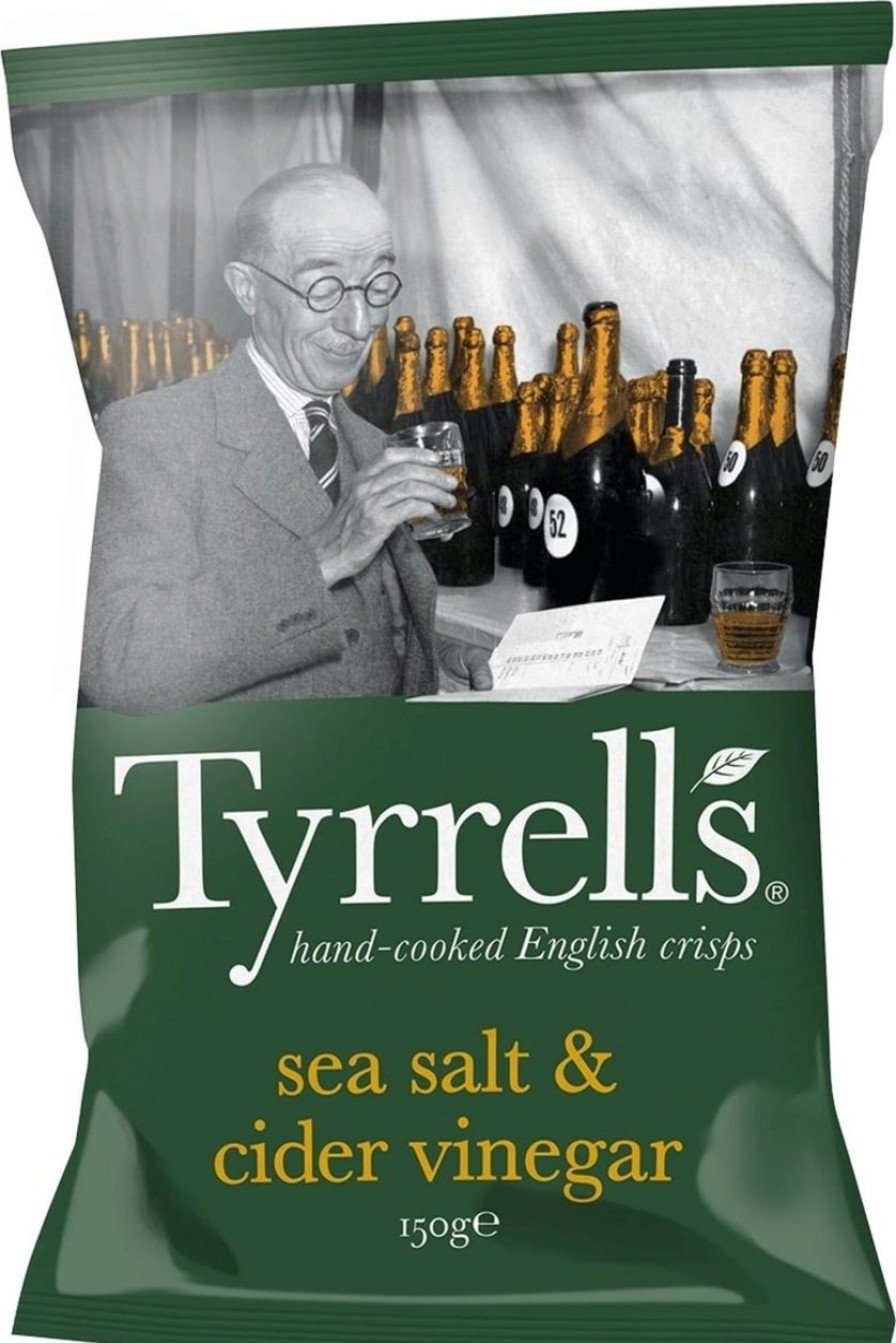 Tyrrells Patatine | Chips Sea Salt & Cider Vinegar, 150 G