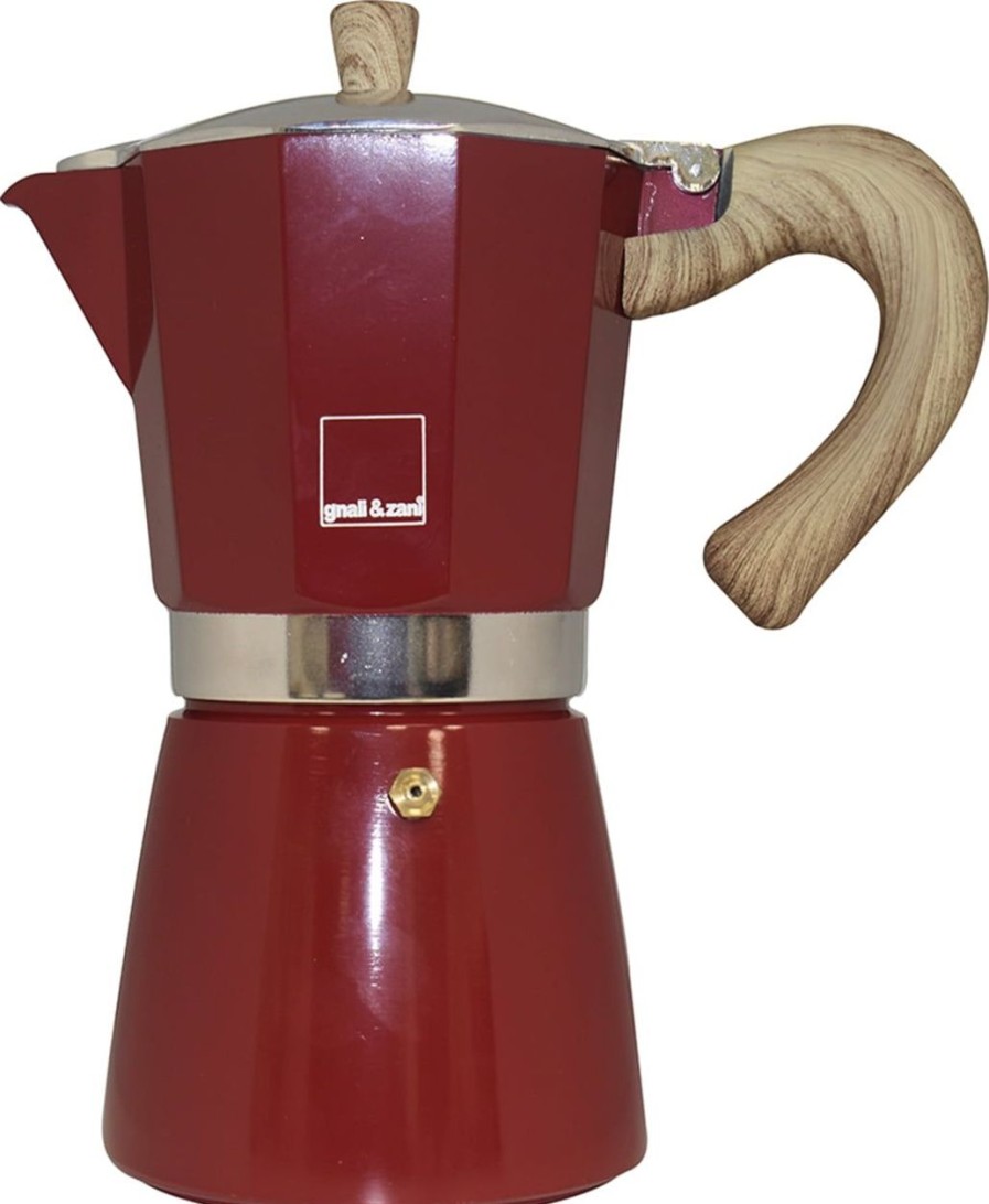 gnali & zani Mise En Place | Venezia - Caffettiera Da 6 Tazze, Rosso