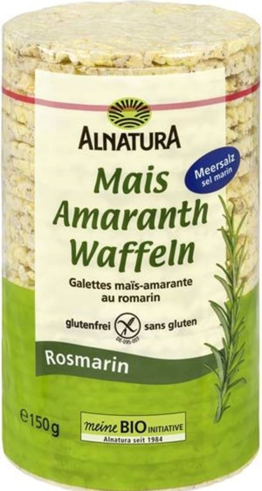 Alnatura Gallette Di Riso E Di Cereali | Gallette Di Mais E Amaranto Bio - Rosmarino, 150 G