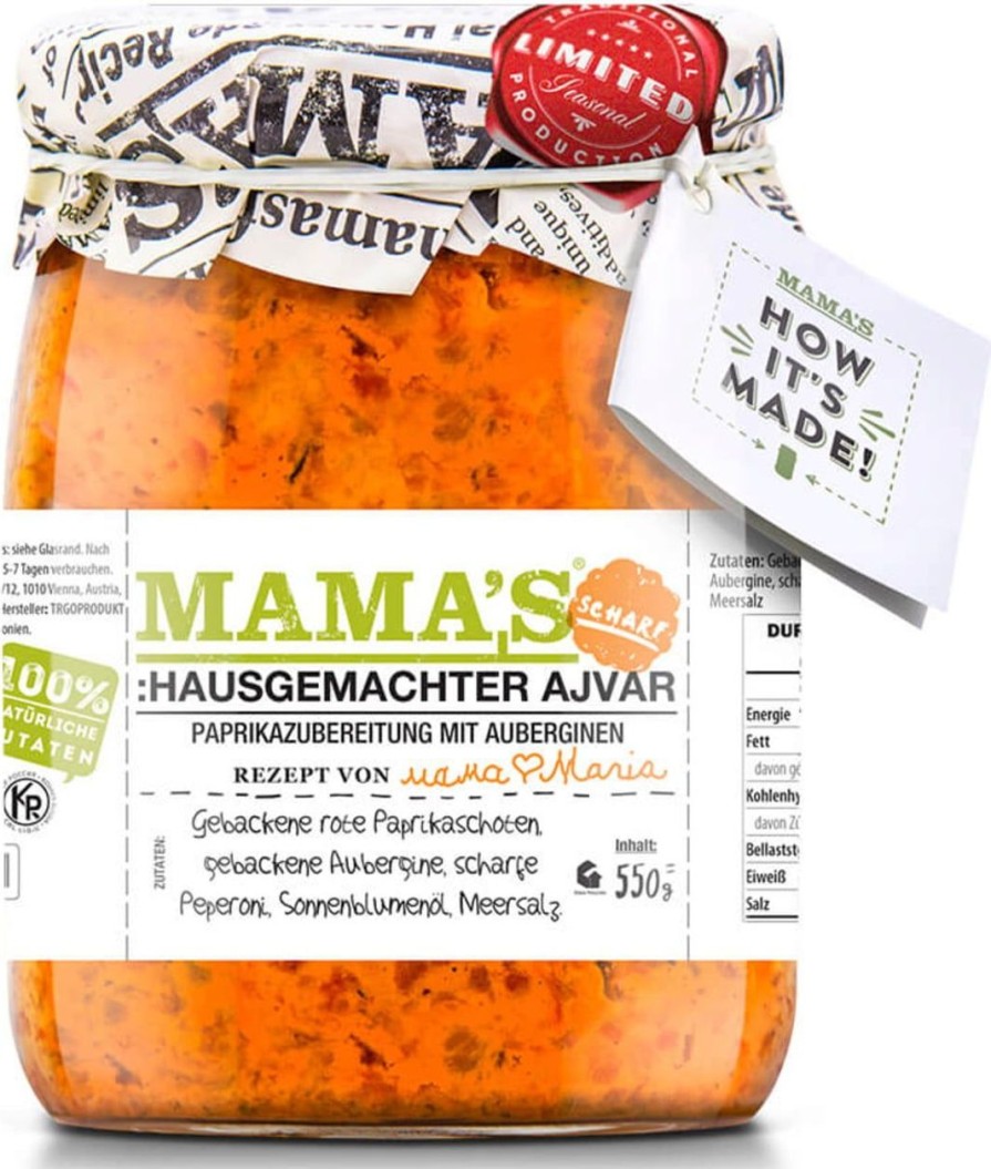 MAMA's Salse E Pesti | Ajvar Hot, 550 G