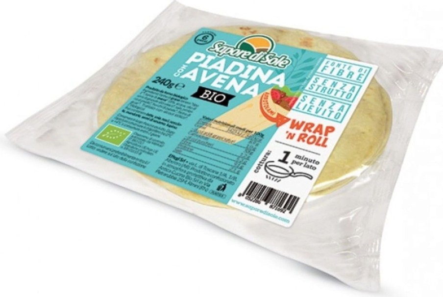 Sapore di Sole Pane E Prodotti Da Forno | Piadina Con Avena Bio, 240 G