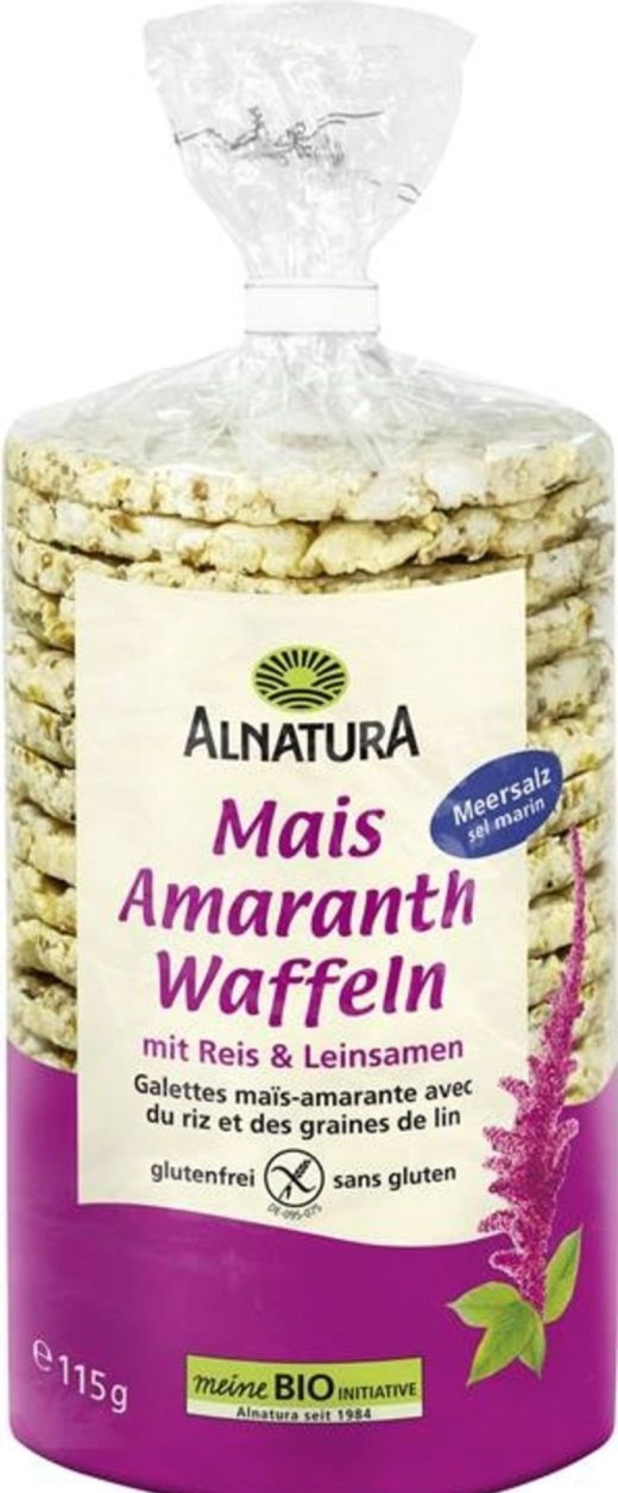Alnatura Gallette Di Riso E Di Cereali | Gallette Di Mais E Amaranto Bio - Sale Marino, 115 G