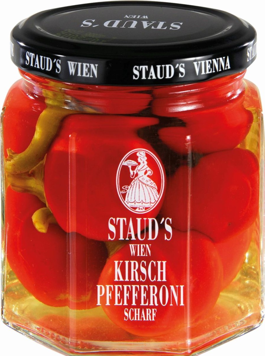 STAUD‘S Sottaceti E Conserve | Peperoncini Tondi Piccanti In Agrodolce, 228 Ml