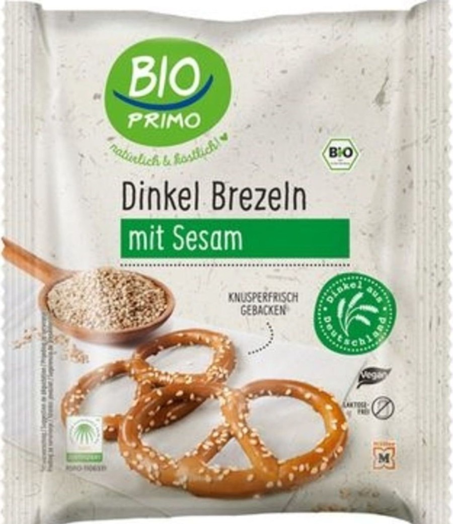 BIO PRIMO Snack Salati | Brezel Di Farro Con Sesamo Bio, 125 G